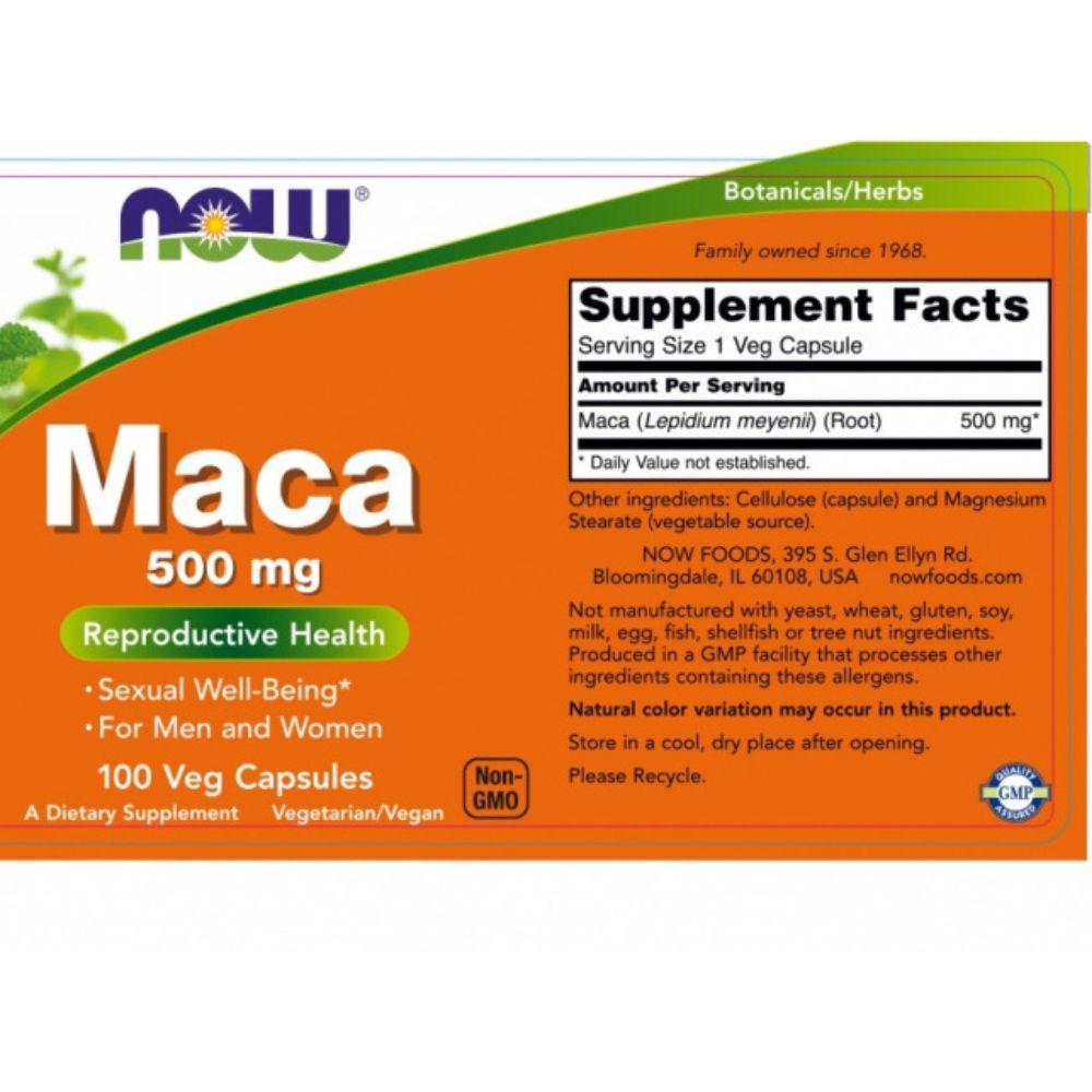 Now Foods Maca 500 mg 100 caps