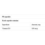 Grassberg Vitamin D3 4000iu 90caps info